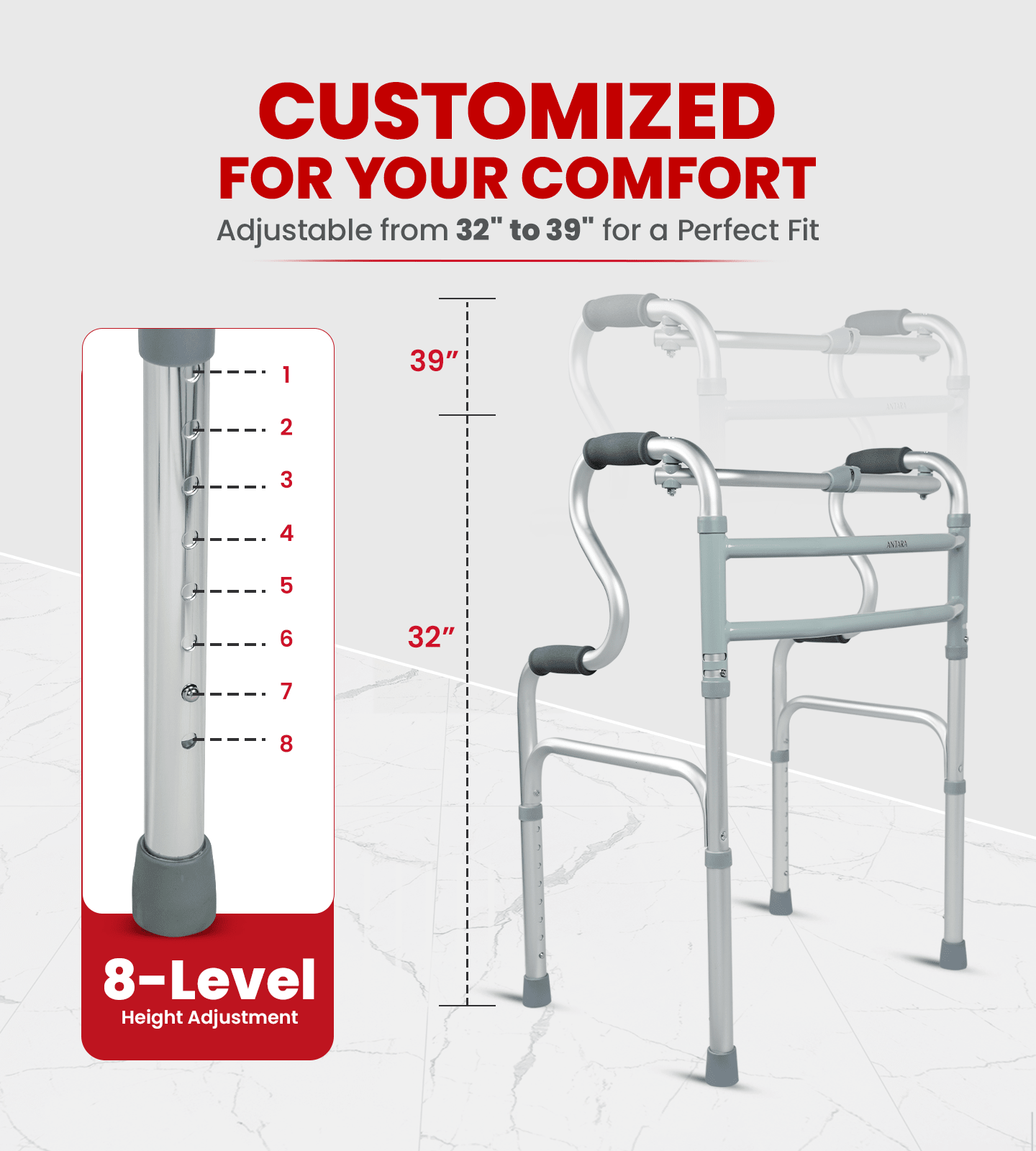AGEasy Step Walker for elders - Global Surgicals