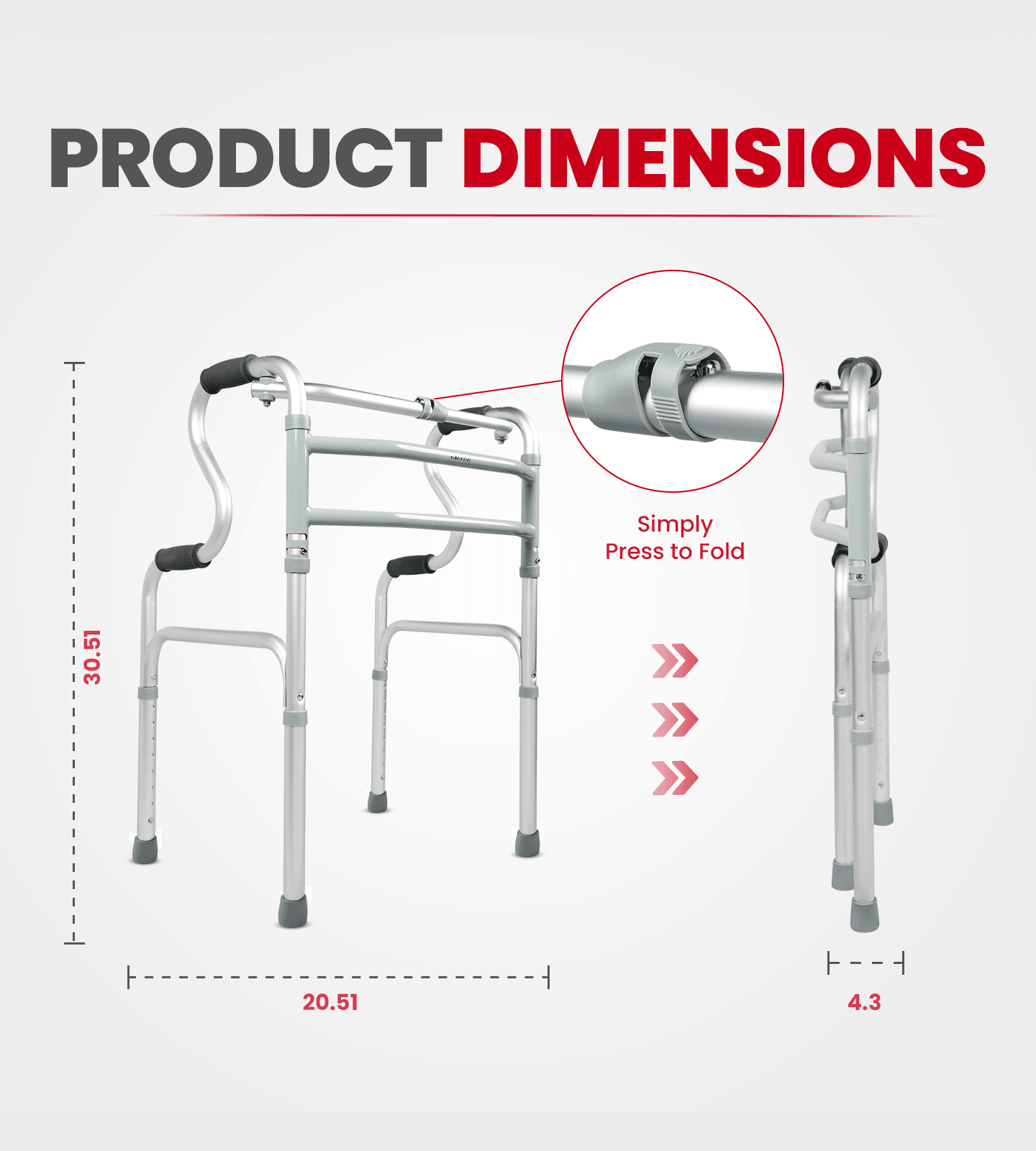 AGEasy Step Walker for elders - Global Surgicals