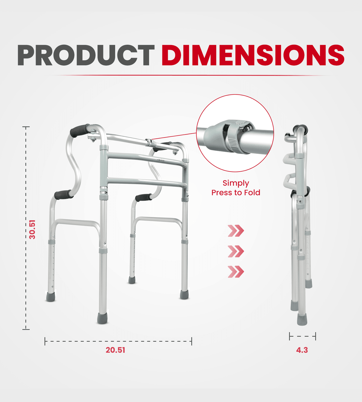 AGEasy Step Walker for elders - Global Surgicals