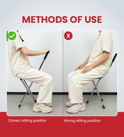 AGEasy Unibase Seated Walking stick - Global Surgicals
