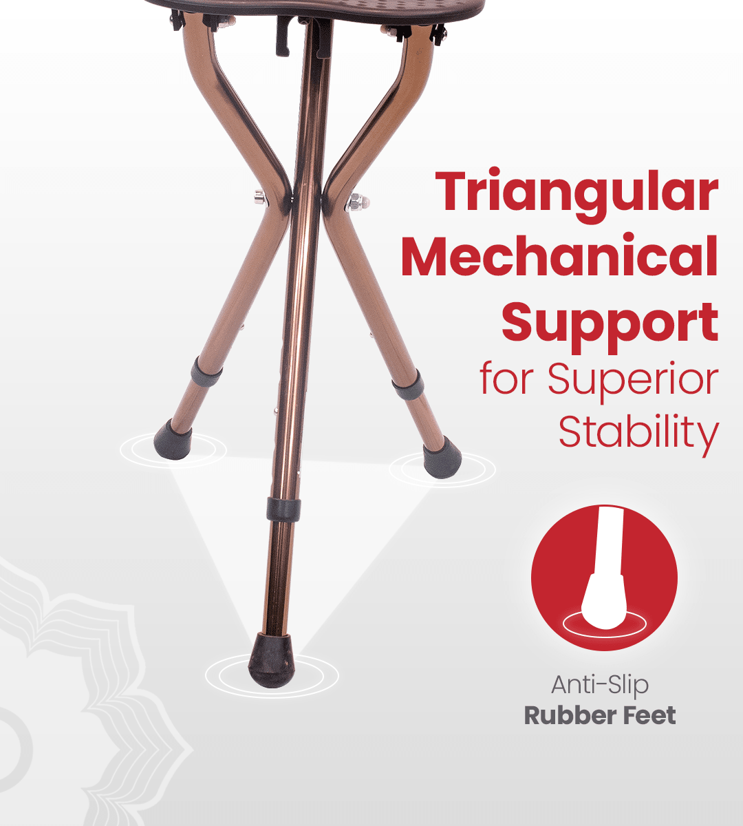 AGEasy Walk and Rest Walking Stick for seniors - Global Surgicals