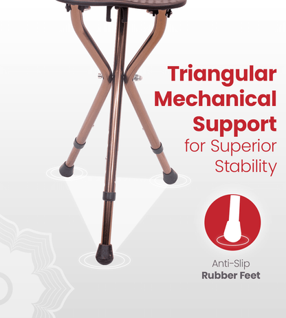 AGEasy Walk and Rest Walking Stick for seniors - Global Surgicals