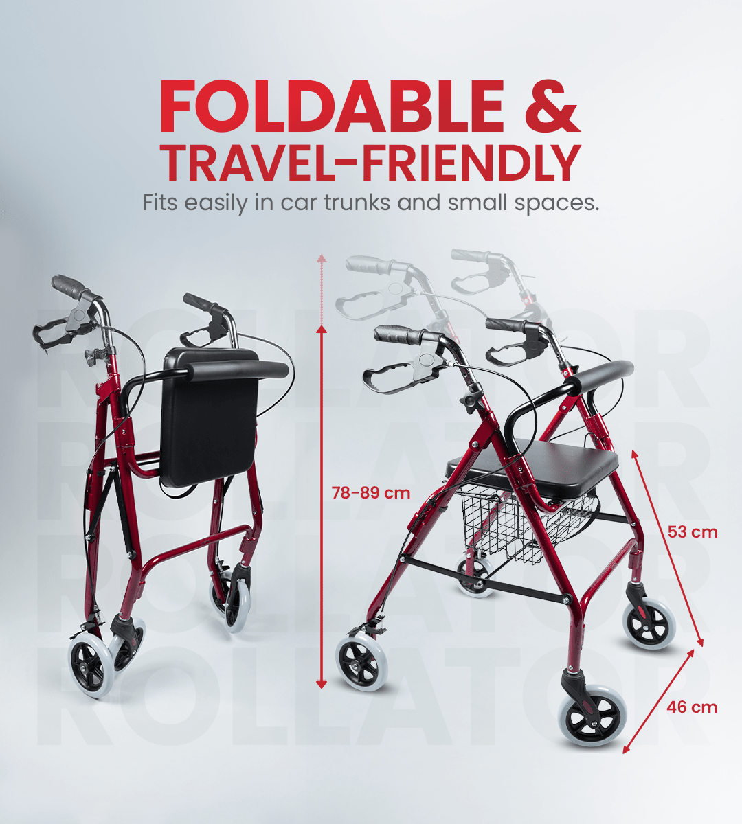 Ageasy Walker With Seat - Rollator - Global Surgicals
