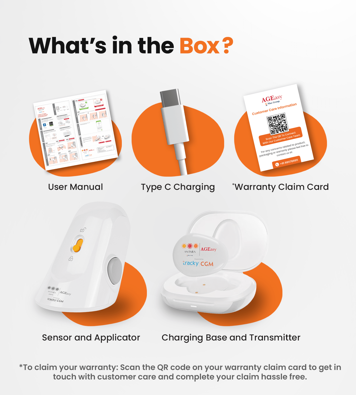 AGEasy x Tracky Continuous Glucose Monitor (CGM) + Transmitter - Global Surgicals