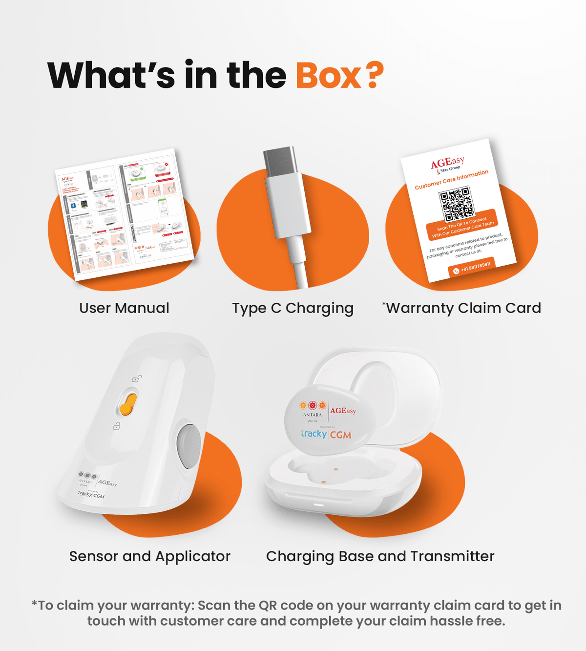 AGEasy x Tracky Continuous Glucose Monitor (CGM) + Transmitter - Global Surgicals