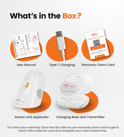 AGEasy x Tracky Continuous Glucose Monitor (CGM) + Transmitter - Global Surgicals