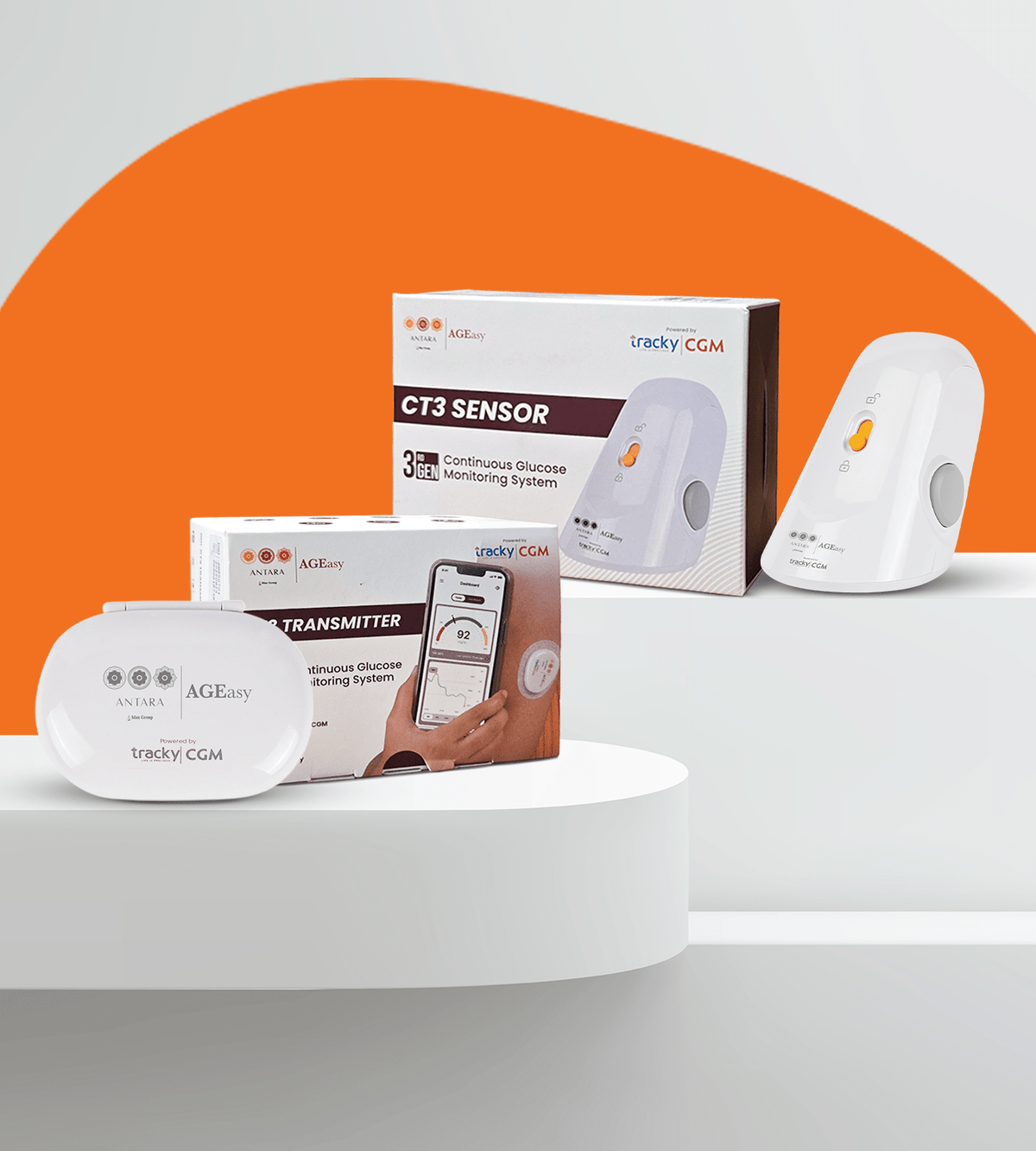 AGEasy x Tracky Continuous Glucose Monitor (CGM) + Transmitter - Global Surgicals