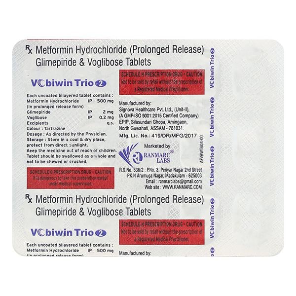 VOBIWIN TRIO 2 Tablet 15's