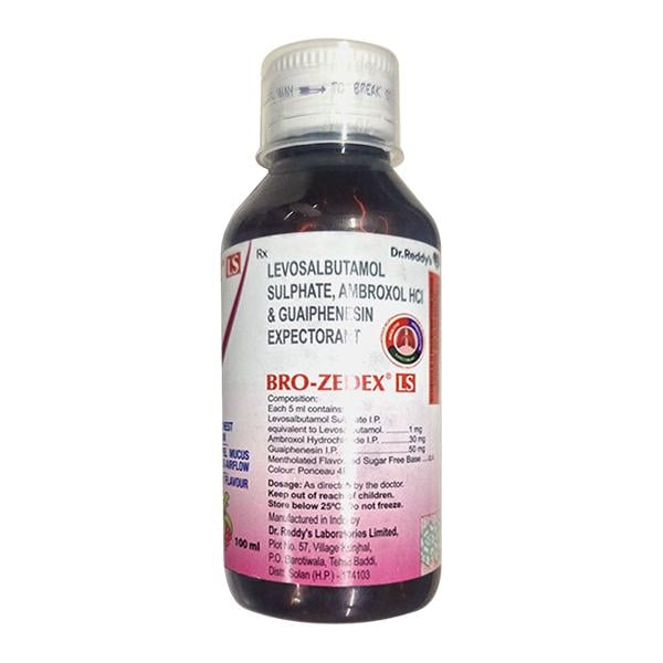 BRO ZEDEX LS WET COUGH RELIEF RASPBERRY FLAVOUR Expectorant 100ml