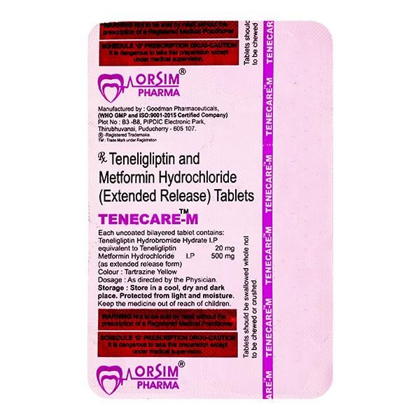 TENECARE M 500mg Tablet 10's