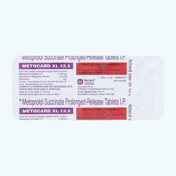 Metocard XL 12.5mg Tablet 10'S