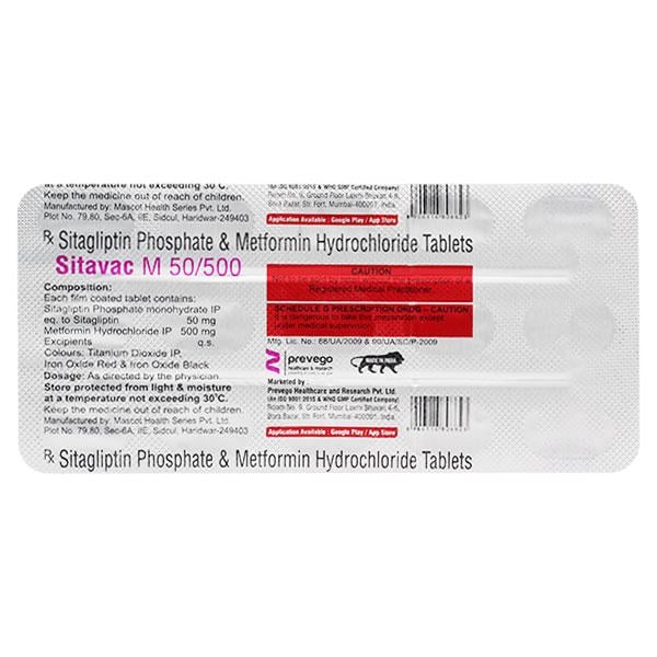 SITAVAC M 50/500 Tablet 15's