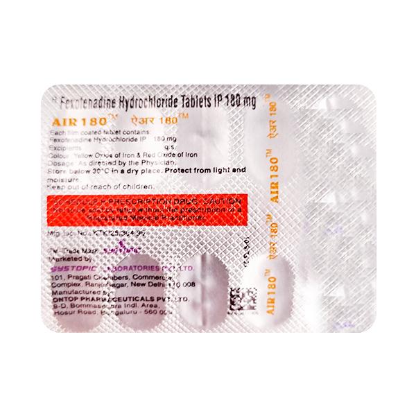 AIR 180mg Tablet 10's - Global Surgicals