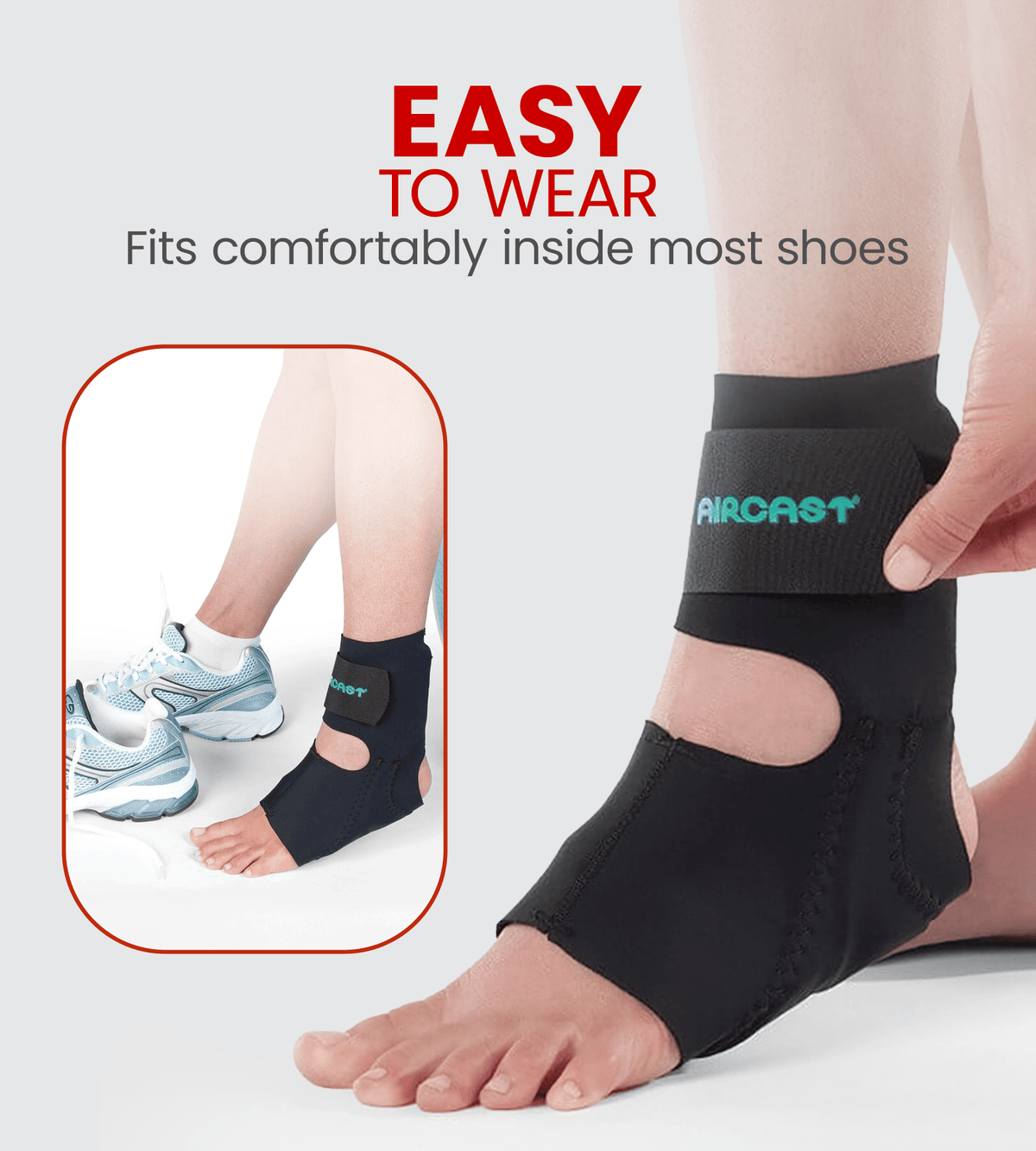 Aircast AirHeel Arch & Heel Pain Relief Brace | Plantar Fasciitis - Global Surgicals