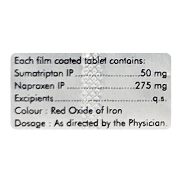 NAPROMAC S 50/275 Tablet 10's