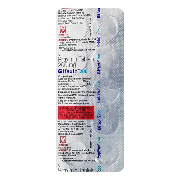 Gifaxin 200mg Tablet 10'S