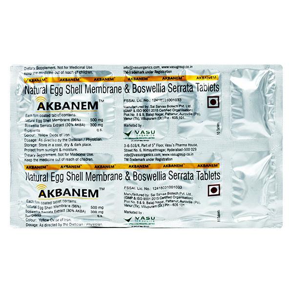 AKBANEM Tablet 10's - Global Surgicals