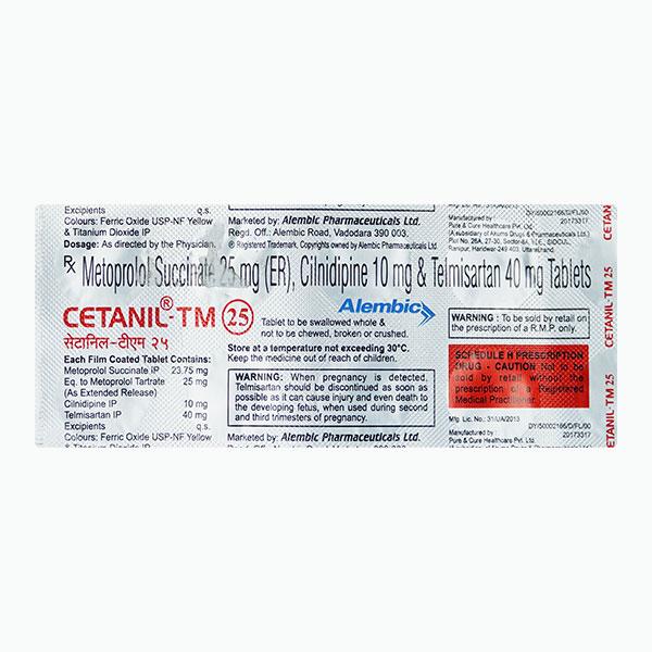 CETANIL TM 25 Tablet 10's
