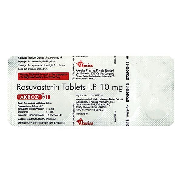 Akroz 10mg Tablet 10'S - Global Surgicals
