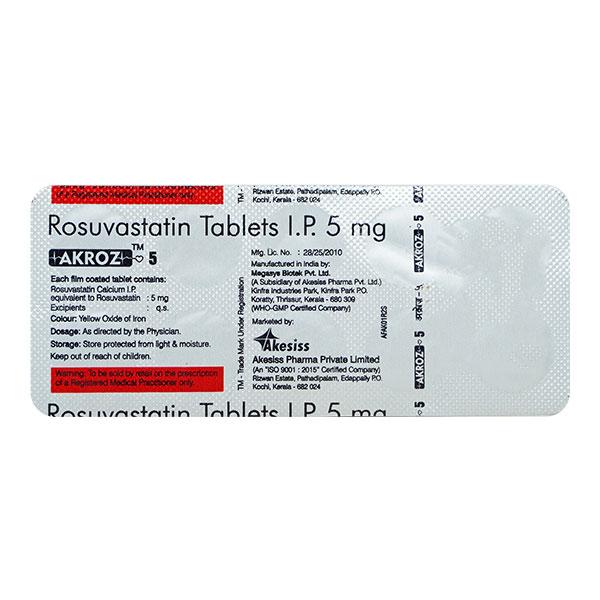 Akroz 5mg Tablet 10'S - Global Surgicals