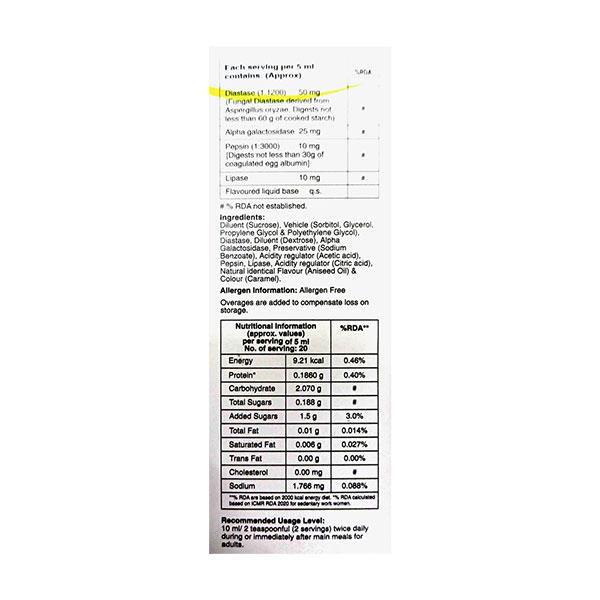 AL5ZYME GLUTEN FREE SAUNF FLAVOUR Liquid 100ml - Global Surgicals