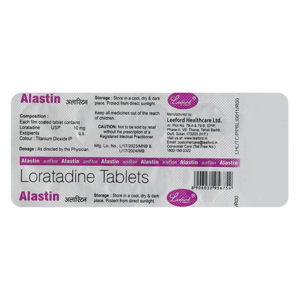 Alastin 10mg Tablet 10'S - Global Surgicals