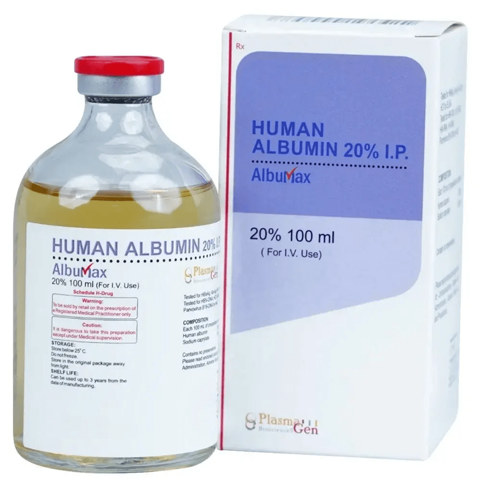 Albumax 20% 100ml Injection - Global Surgicals