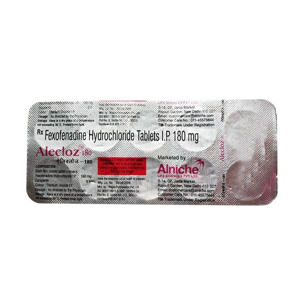 Alecloz 180mg Tablet 10'S - Global Surgicals