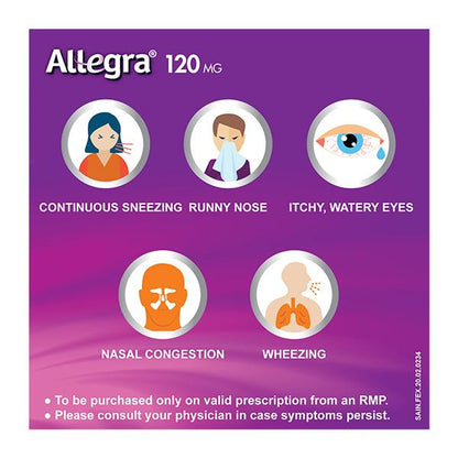 Allegra 120mg Tablet 10'S - Global Surgicals