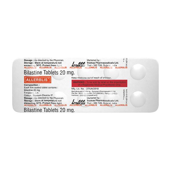 ALLERBLIS 20 Tablet 10's - Global Surgicals