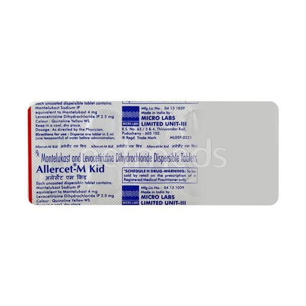 Allercet M Kid Tablet 10'S - Global Surgicals
