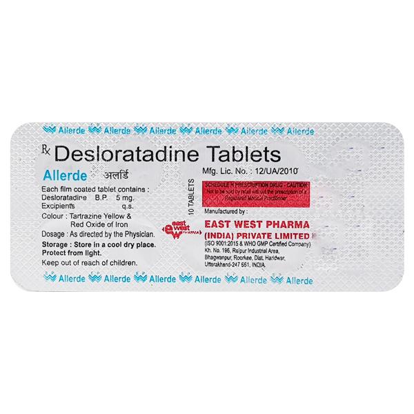 Allerde 5mg Tablet 10'S - Global Surgicals