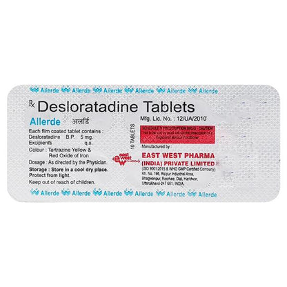 Allerde 5mg Tablet 10'S - Global Surgicals