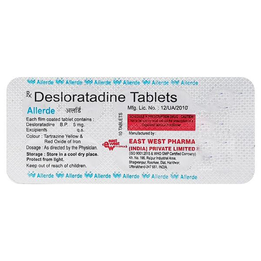 Allerde 5mg Tablet 10'S - Global Surgicals