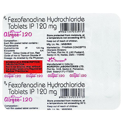 ALRGEE 120 Tablet 10's - Global Surgicals