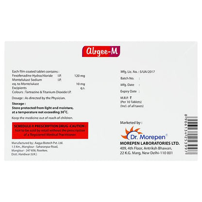 ALRGEE M Tablet 10's - Global Surgicals