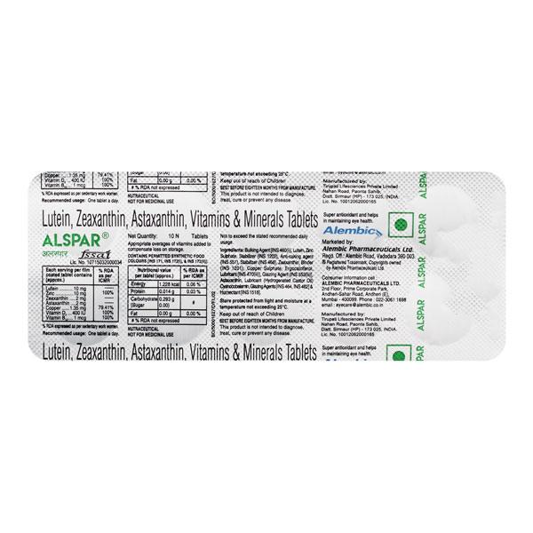 Alspar Tablet 10'S - Global Surgicals