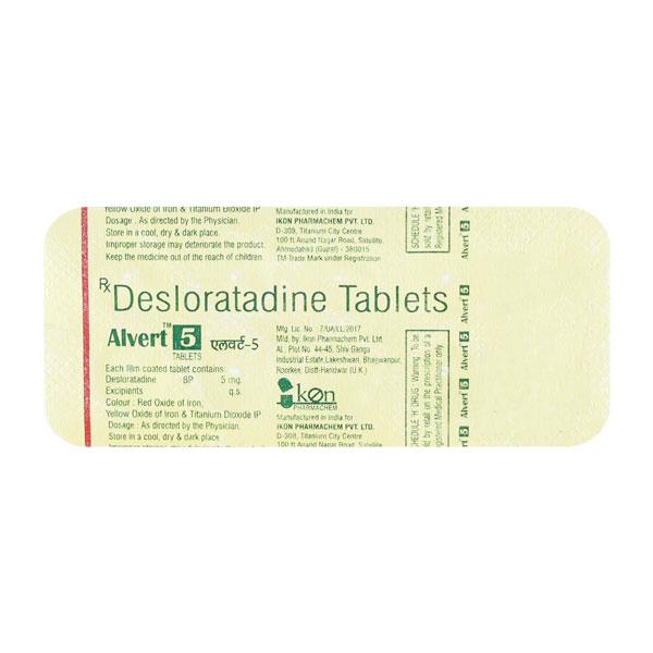 ALVERT 5 Tablet 10's - Global Surgicals