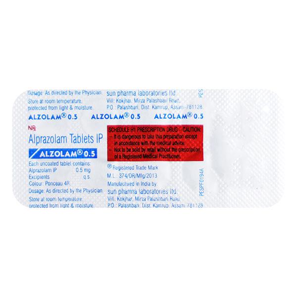 Alzolam 0.5mg Tablet 10'S - Global Surgicals