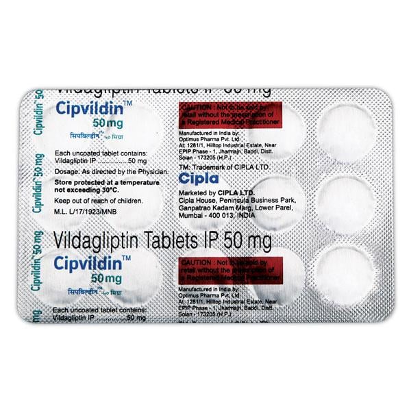 CIPVILDIN 50 Tablet 15's