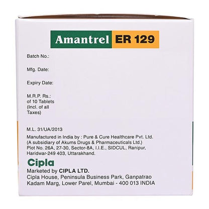 AMANTREL ER 129 Tablet 10's - Global Surgicals