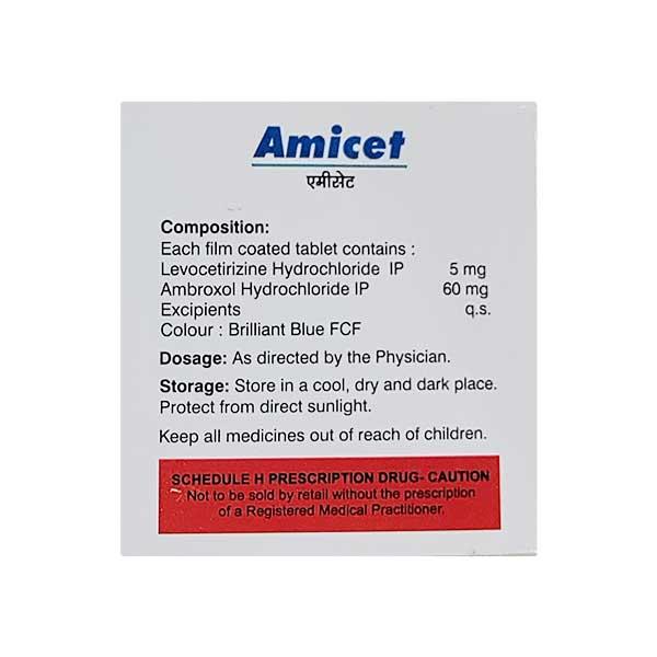 Amicet Tablet 10'S - Global Surgicals
