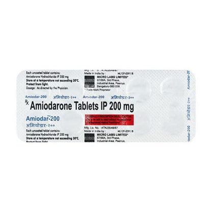 Amiodar 200mg Tablet 10'S - Global Surgicals