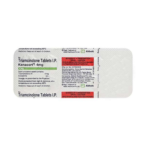 Kenacort 4mg Tablet 10'S