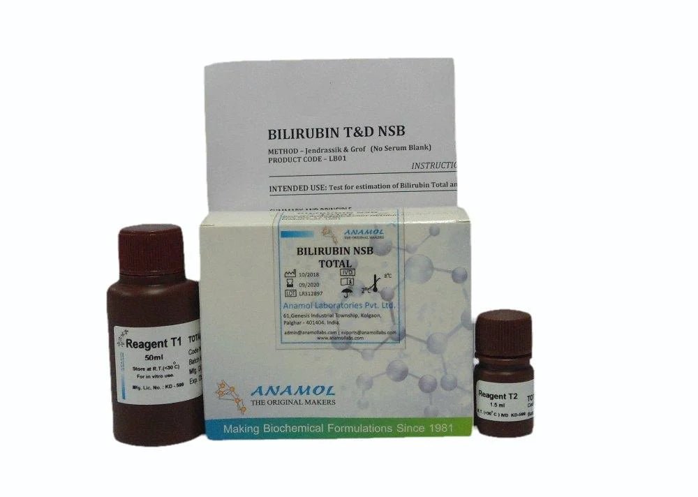 Anamol Bilirubin T&D Biochemistry kits - Global Surgicals
