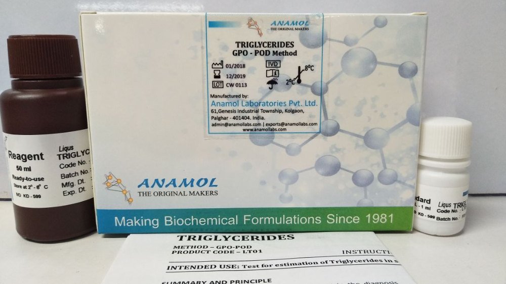 Anamol Triglycerides Biochemistry kits - Global Surgicals
