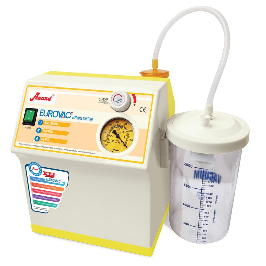 Anand Suction Unit Oil - Free Diaphagm Pump - Global Surgicals