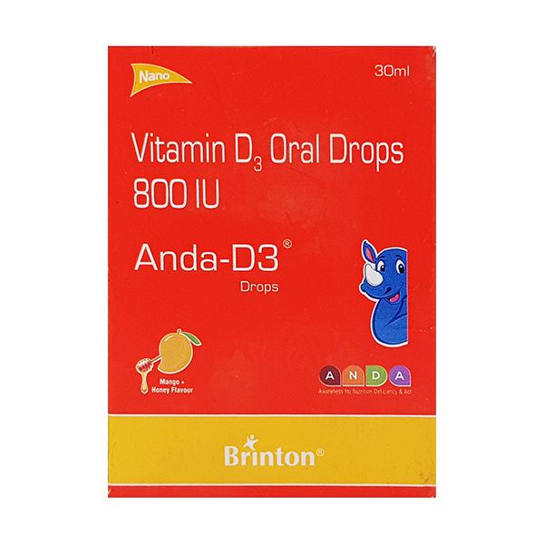 Anda D3 Mango + Honey Flavour Drops 30ml - Global Surgicals