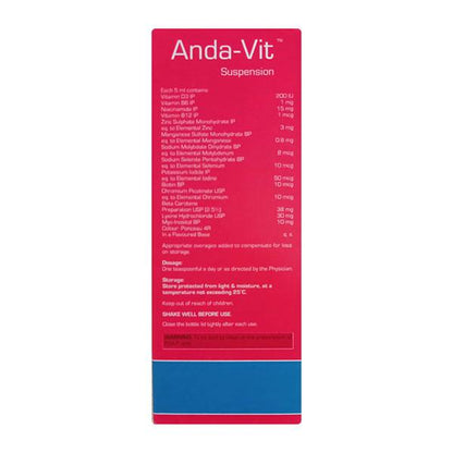 ANDA VIT MIXED FRUIT FLAVOUR Suspension 150ml - Global Surgicals