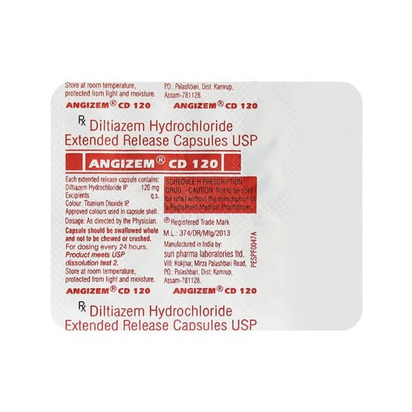 Angizem CD 120mg Capsule 10'S - Global Surgicals